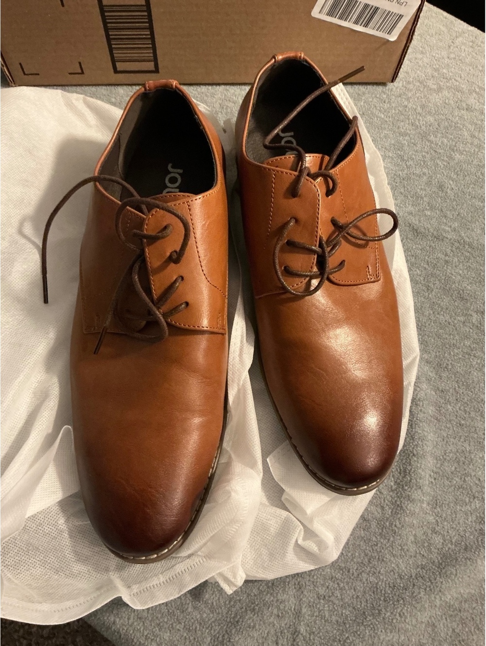 Jousen men's brown lace up dress shoes